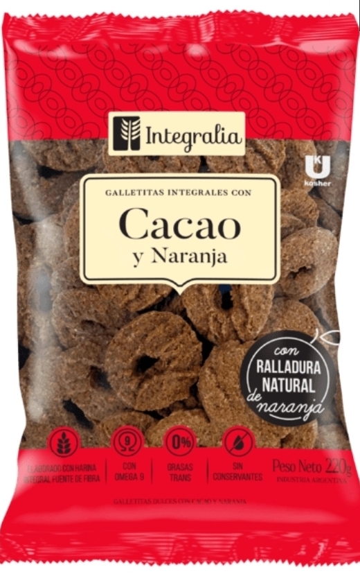 Aritos de cacao y naranja