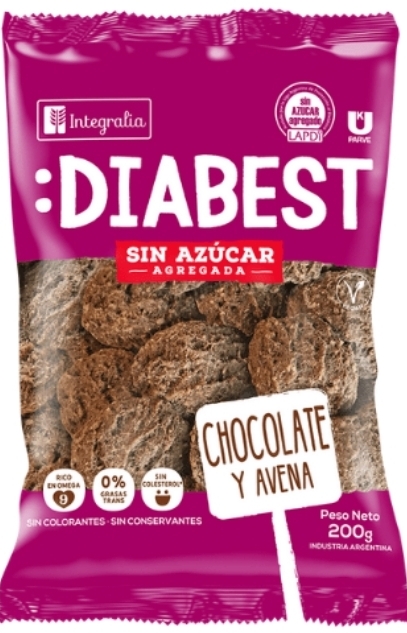 Galletitas Diabest Cacao y Avena