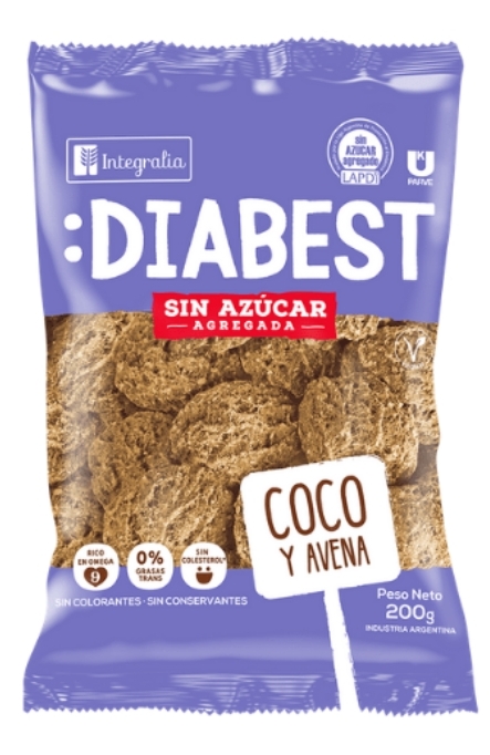 Galletitas Diabest Coco y Avena