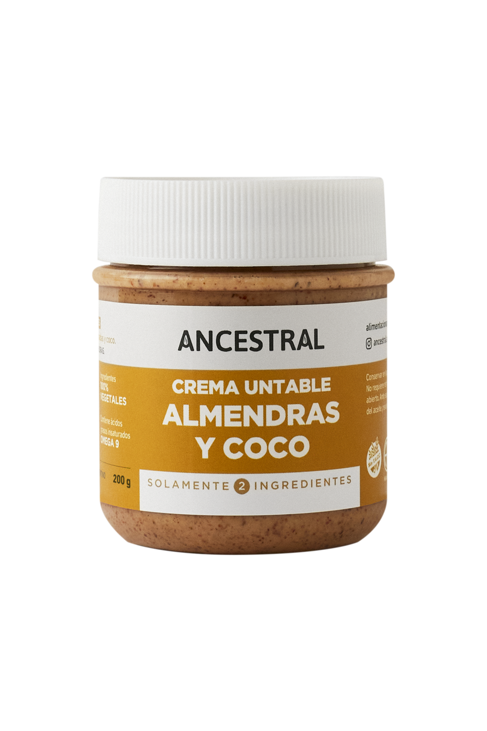 Crema de almendras y coco
