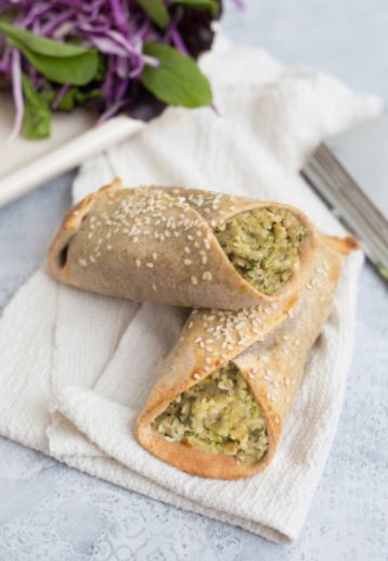 Burrito de mijo y vegetales