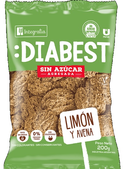 Galletitas Diabest Limon y Avena