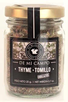 Hierba culinaria tomillo frasco